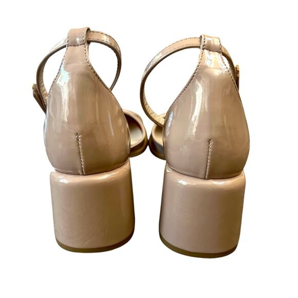 NWOT CORDANI Nida Square Toe Pump in Nude Patent - Sz 9 - Picture 6 of 7